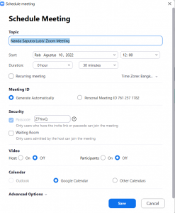 schedule meeting setting